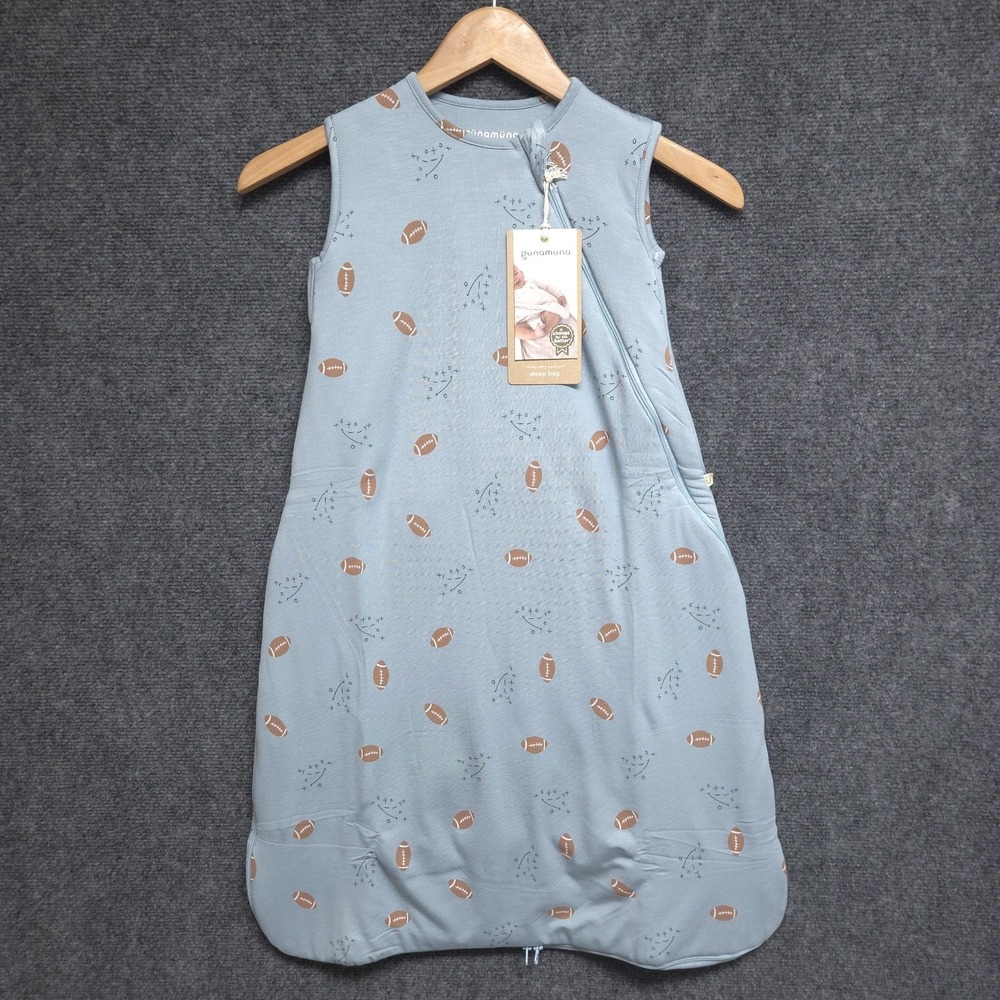Gunamuna 2.5 Tog Bamboo Viscose Sleep Sack Football Size: 9-18 Months NWT